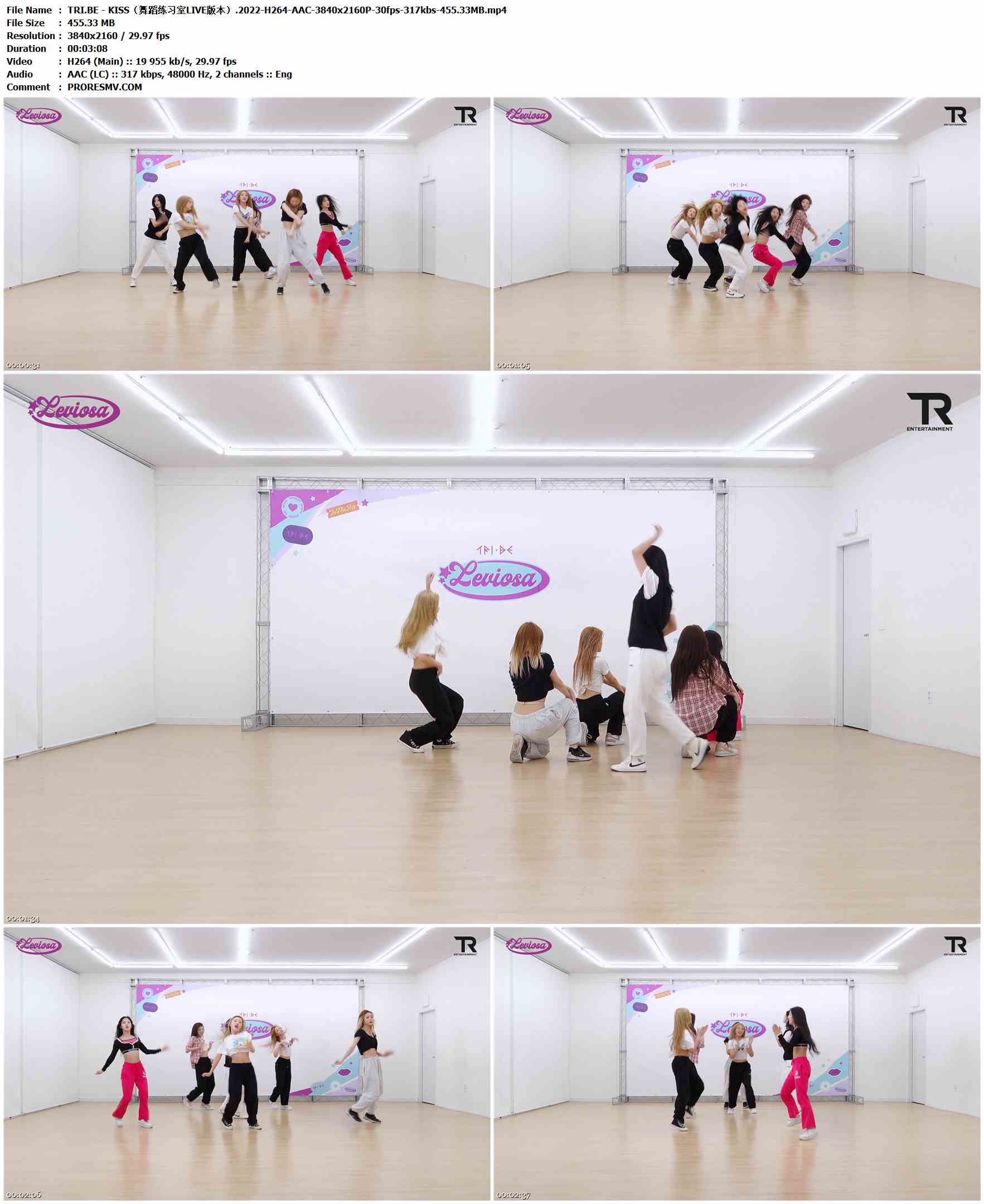 TRI.BE - KISS（舞蹈练习室LIVE版本）.2022-H264-AAC-3840x2160P-30fps-317kbs-455.33MB官方MV_高清MV